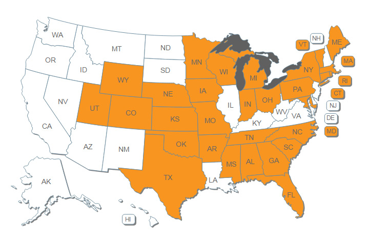 Energy Impact - Map of State Exemptions